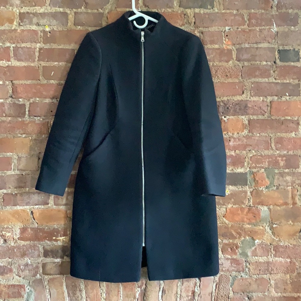 WHISTLES brand black wool coat